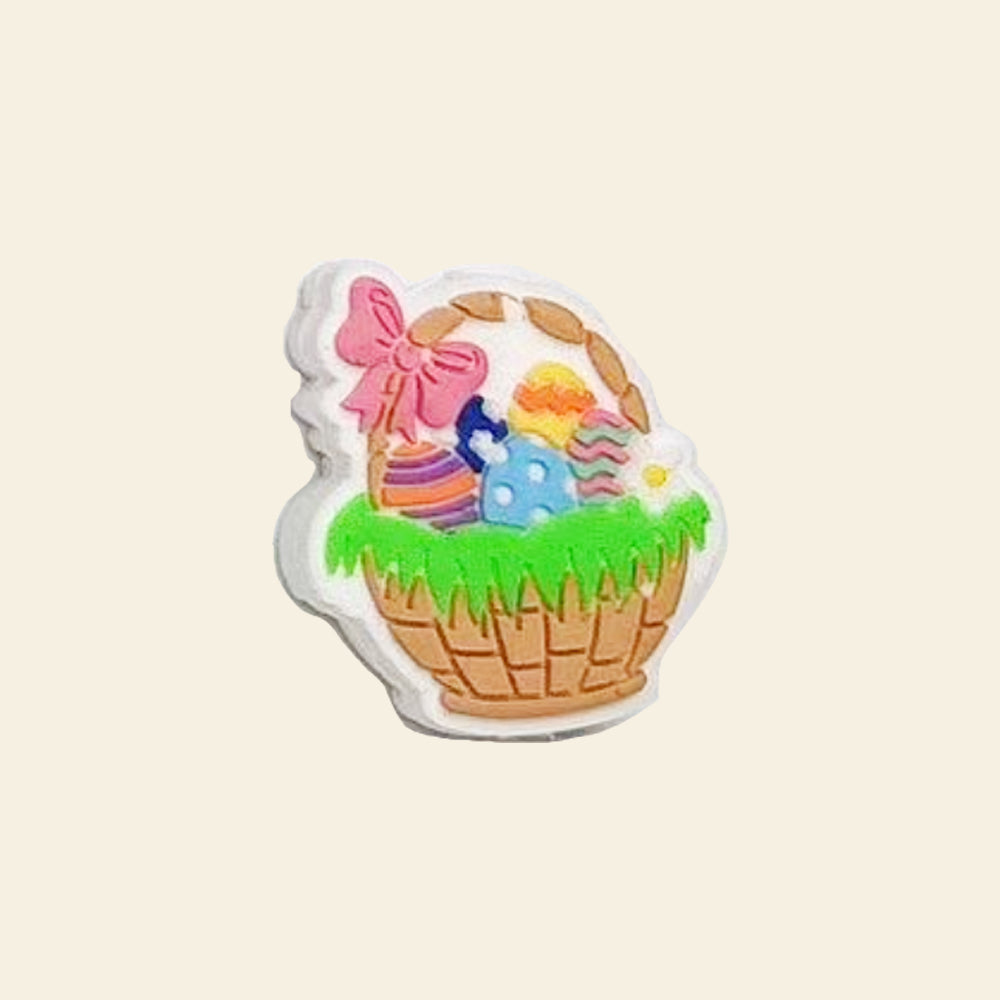 Wholesale 10PCS Cartoon Easter Eggs Silicone Beads